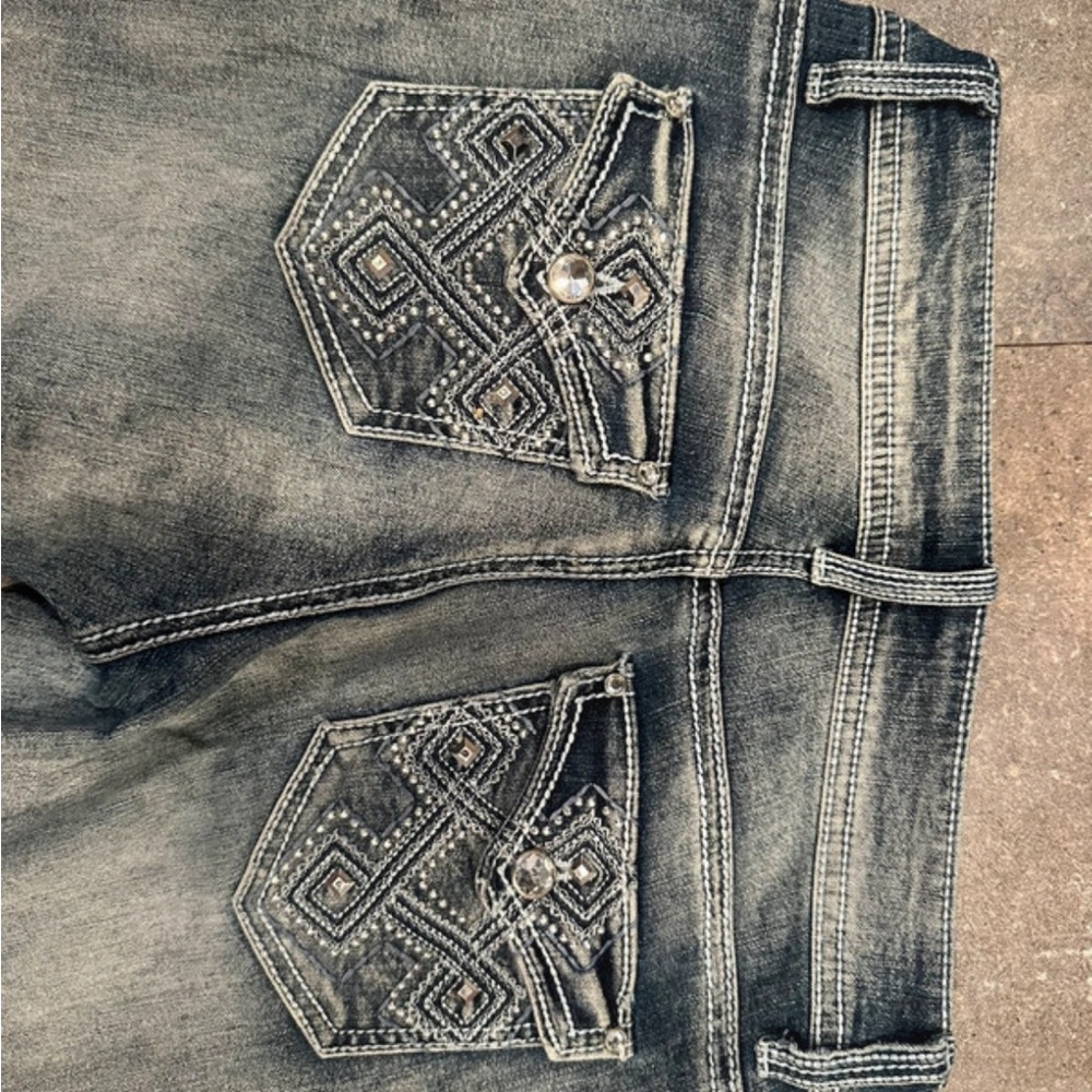 LEI Women's Black Boot Cut Jeans